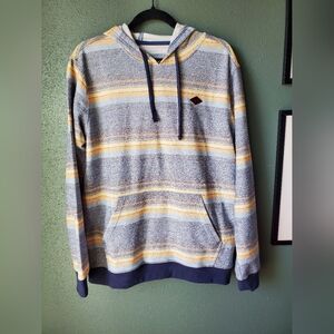 O'Neill Bavaro Striped Men's Hoodie in Gray and Yellow Stripes